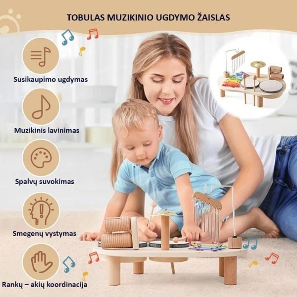BudiBudi muzikinis Montessori staliukas